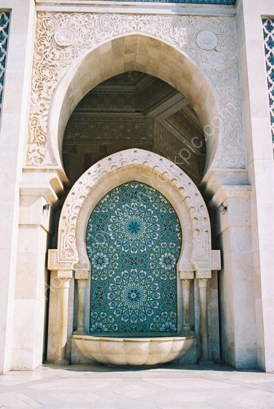 Fountain, Hassan II Mosque, Casablanca